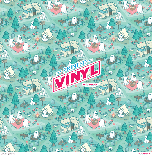 Printed Vinyl - Camping Ghosts | Printed Vinyl from The Glitter Guy