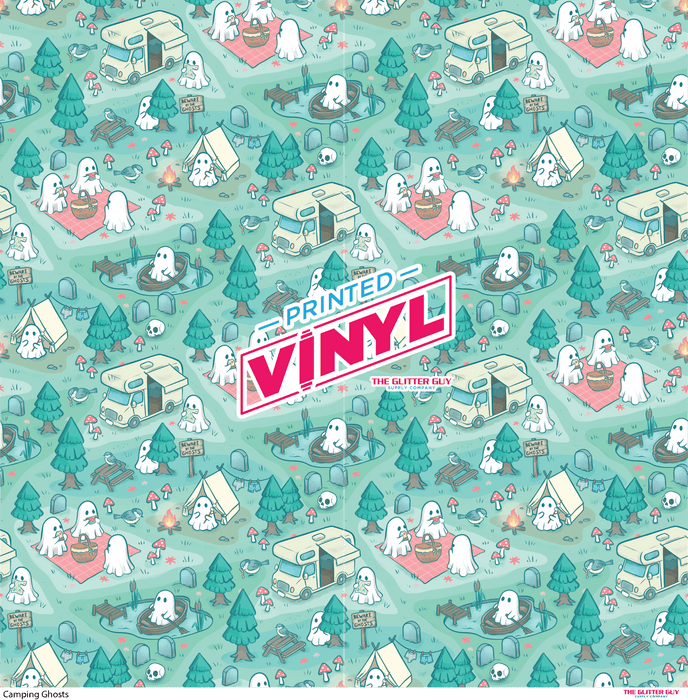 Printed Vinyl - Camping Ghosts | Printed Vinyl from The Glitter Guy