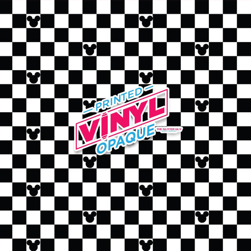Printed Vinyl - Checkered Mouse | Printed Vinyl from The Glitter Guy