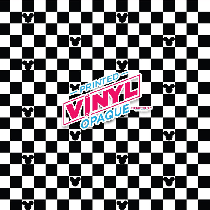 Printed Vinyl - Checkered Mouse | Printed Vinyl from The Glitter Guy