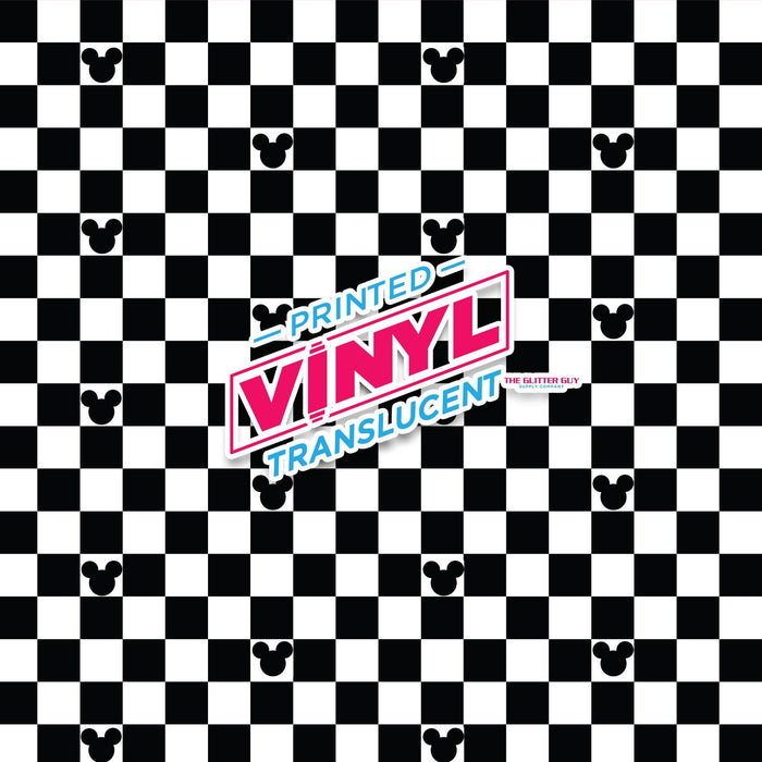 Printed Vinyl - Checkered Mouse | Printed Vinyl from The Glitter Guy