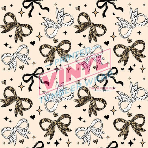 Printed Vinyl - Cheetah Bows | Printed Vinyl from The Glitter Guy