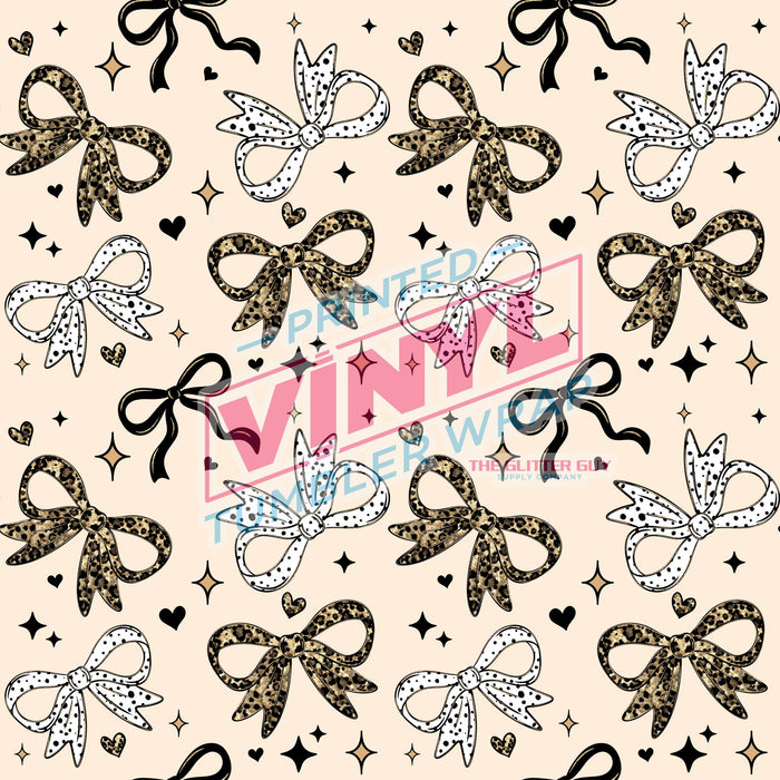 Printed Vinyl - Cheetah Bows | Printed Vinyl from The Glitter Guy