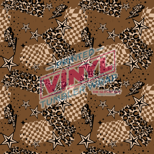 Printed Vinyl - Cheetah Checker | Printed Vinyl from The Glitter Guy