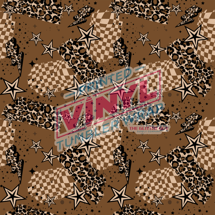 Printed Vinyl - Cheetah Checker | Printed Vinyl from The Glitter Guy
