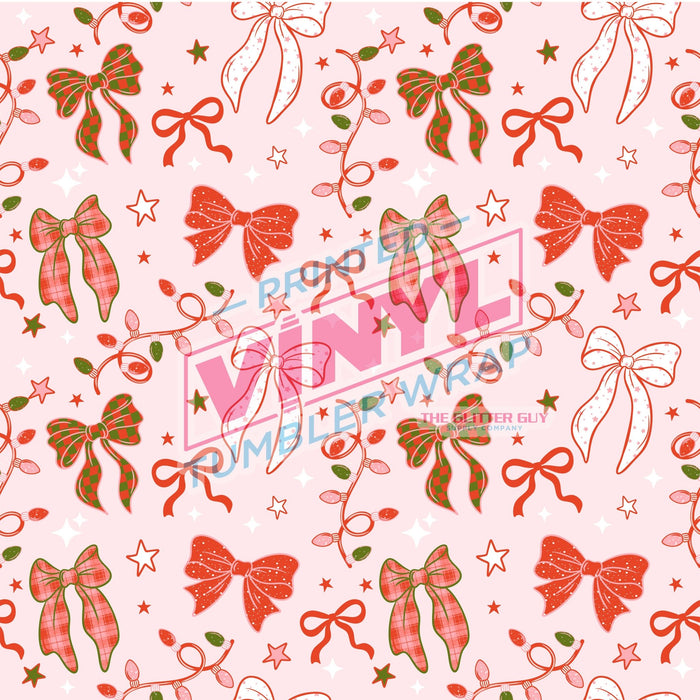 Printed Vinyl - Christmas Bows | Printed Vinyl from The Glitter Guy