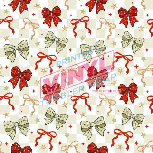 Printed Vinyl - Christmas Bowws | Printed Vinyl from The Glitter Guy