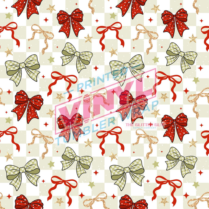 Printed Vinyl - Christmas Bowws | Printed Vinyl from The Glitter Guy