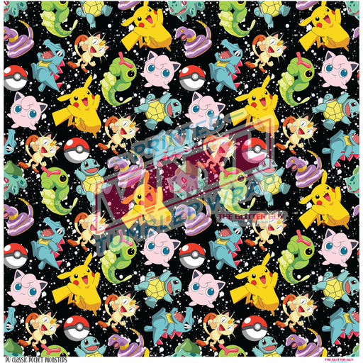 Printed Vinyl - Classic Pocket Monsters | Printed Vinyl from The Glitter Guy