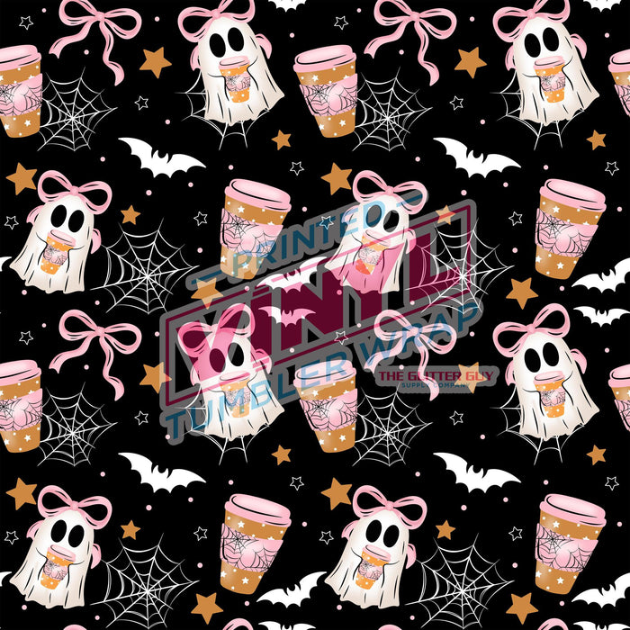 Printed Vinyl - Coffee Bow Ghosts | Printed Vinyl from The Glitter Guy