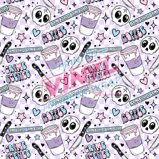 Printed Vinyl - Coffee & Crime Scenes | Printed Vinyl from The Glitter Guy