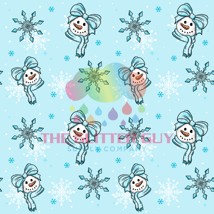 Printed Vinyl - Cold Snowman Blue | Printed Vinyl from The Glitter Guy