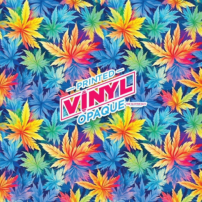 Printed Vinyl - Colorful Cannabis | Printed Vinyl from The Glitter Guy