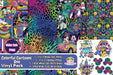 Printed Vinyl - Colorful Cartoons One | Printed Vinyl from The Glitter Guy