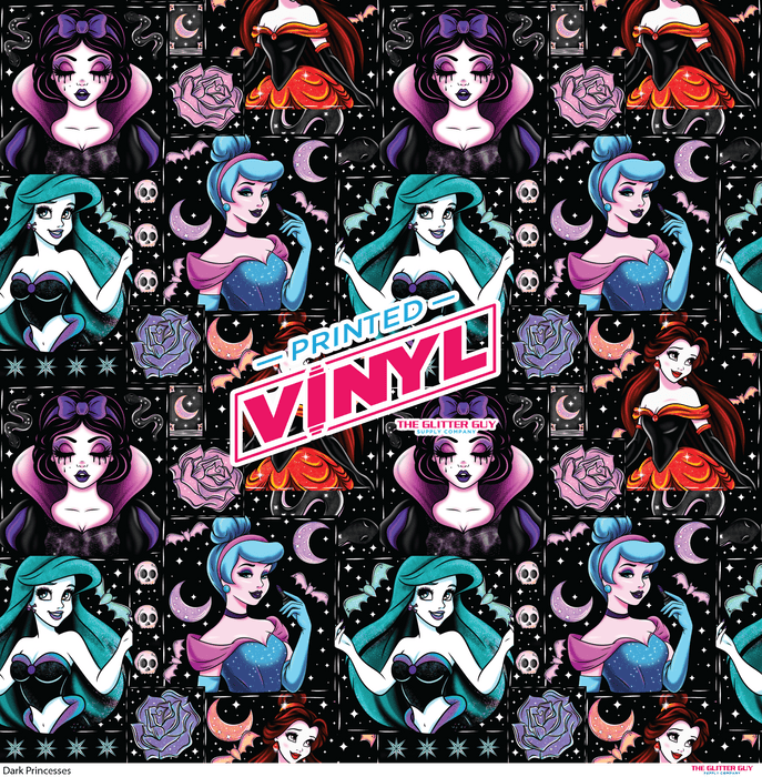 Printed Vinyl - Dark Princesses | Printed Vinyl from The Glitter Guy