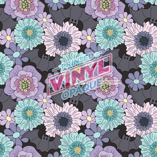 Printed Vinyl - Floral Bats | Printed Vinyl from The Glitter Guy
