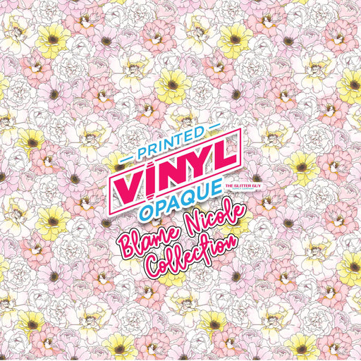 Printed Vinyl - Floral Blush | Printed Vinyl from The Glitter Guy