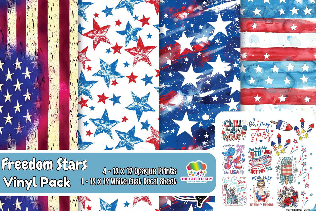 Printed Vinyl - Freedom Stars | Printed Vinyl from The Glitter Guy