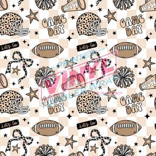 Printed Vinyl - Game Day Cheer | Printed Vinyl from The Glitter Guy