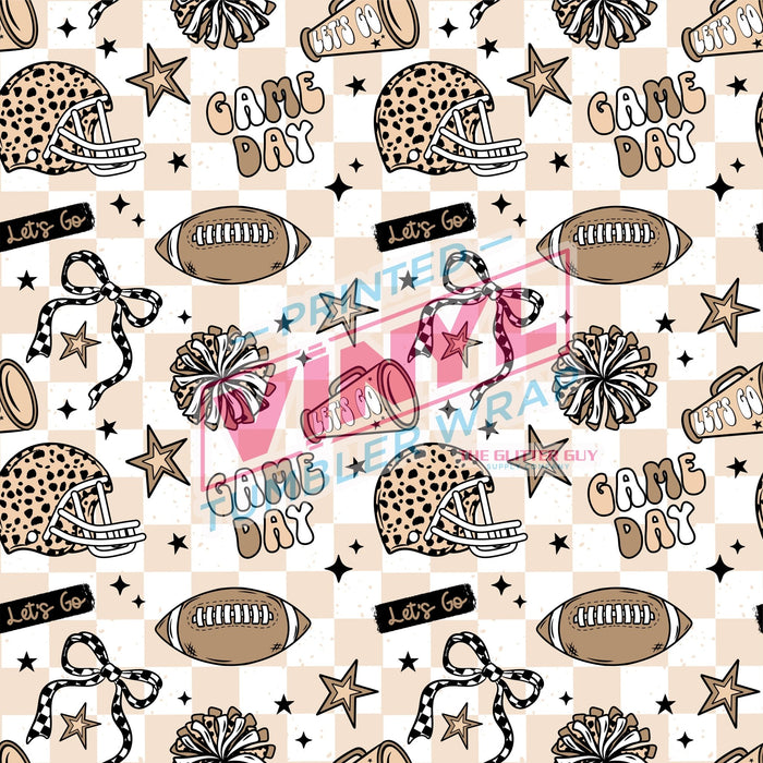 Printed Vinyl - Game Day Cheer | Printed Vinyl from The Glitter Guy