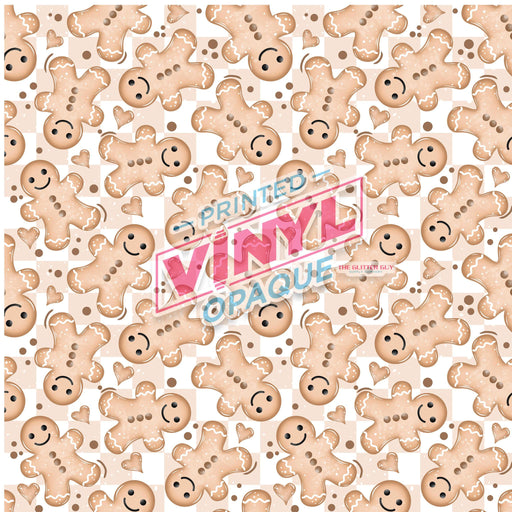 Printed Vinyl - Gingerbread Hearts | Printed Vinyl from The Glitter Guy