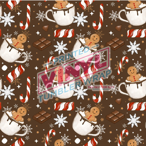 Printed Vinyl - Gingerbread Hot Cocoa | Printed Vinyl from The Glitter Guy