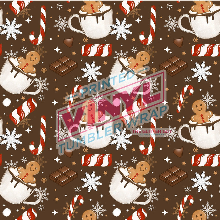Printed Vinyl - Gingerbread Hot Cocoa | Printed Vinyl from The Glitter Guy