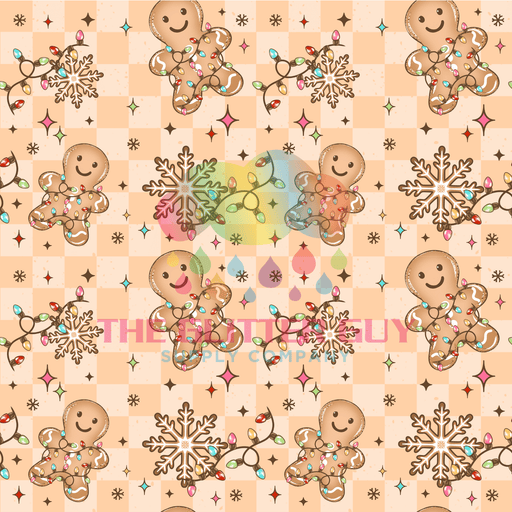 Printed Vinyl - Gingerbread Lights | Printed Vinyl from The Glitter Guy