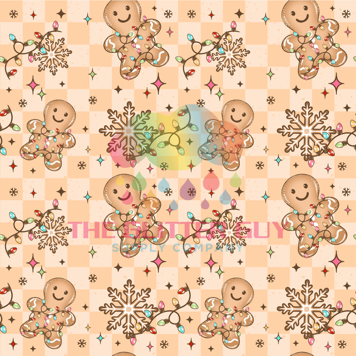 Printed Vinyl - Gingerbread Lights | Printed Vinyl from The Glitter Guy