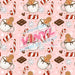 Printed Vinyl - Gingerbread Pink Cocoa | Printed Vinyl from The Glitter Guy