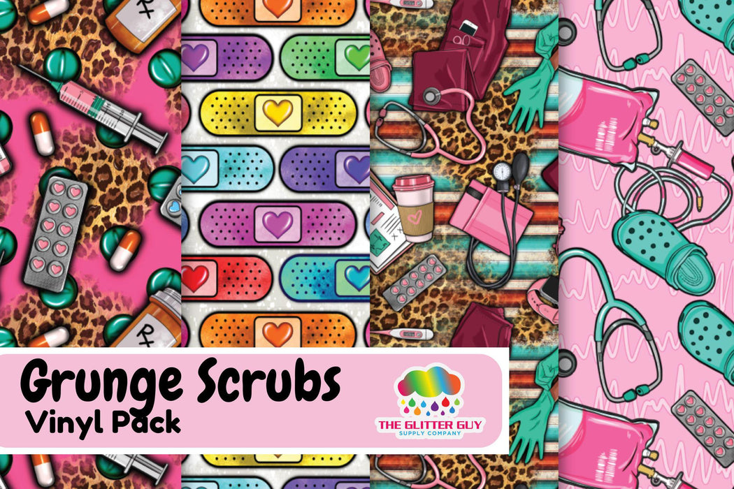Printed Vinyl - Grunge Scrubs | Printed Vinyl from The Glitter Guy