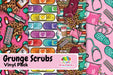 Printed Vinyl - Grunge Scrubs | Printed Vinyl from The Glitter Guy