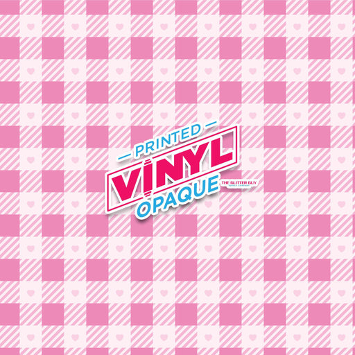 Printed Vinyl - Heart Plaids | Printed Vinyl from The Glitter Guy