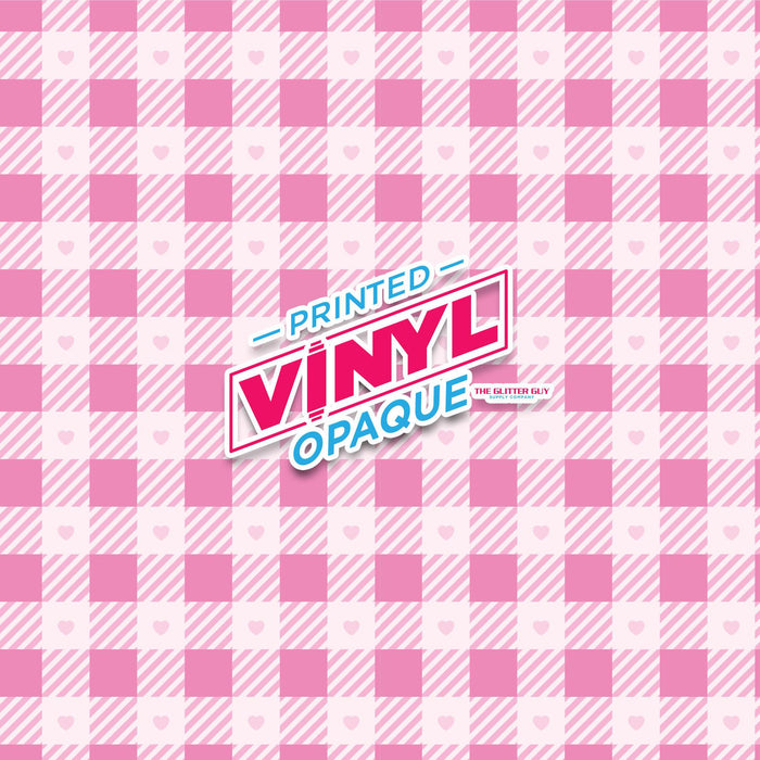 Printed Vinyl - Heart Plaids | Printed Vinyl from The Glitter Guy