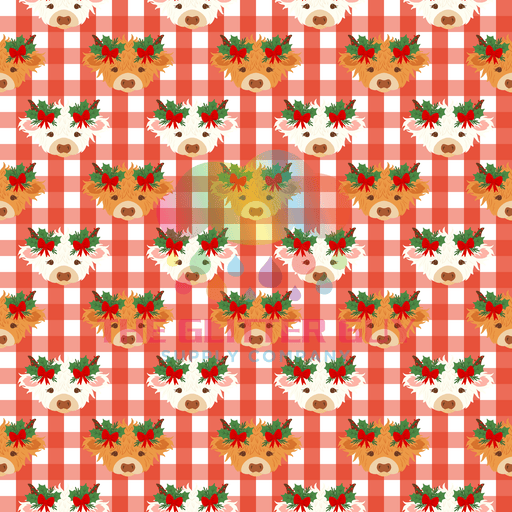 Printed Vinyl - Highland Christmas | Printed Vinyl from The Glitter Guy