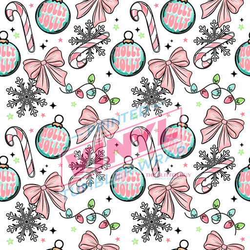 Printed Vinyl - Holly Jolly Ornament | Printed Vinyl from The Glitter Guy