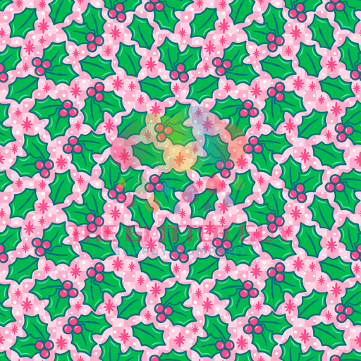 Printed Vinyl - Holly Jolly Pink | Printed Vinyl from The Glitter Guy