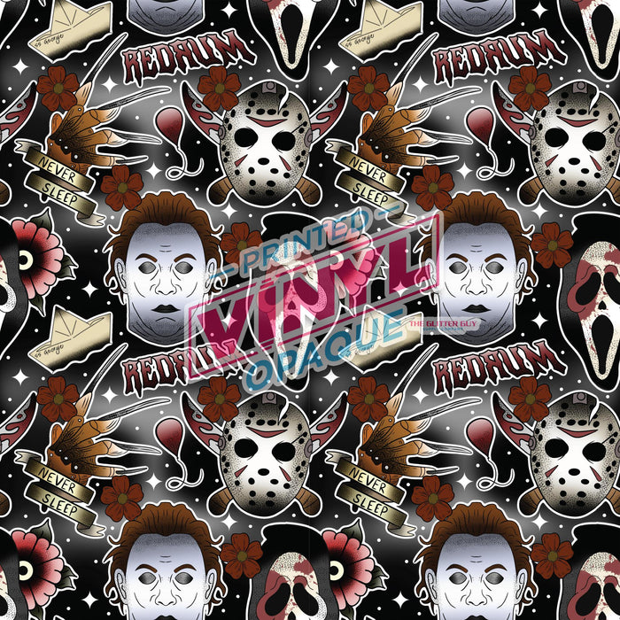 Printed Vinyl - Horror Tattoos | Printed Vinyl from The Glitter Guy