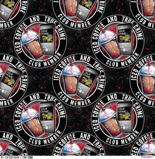 Printed Vinyl - Iced Coffee & True Crime | Printed Vinyl from The Glitter Guy