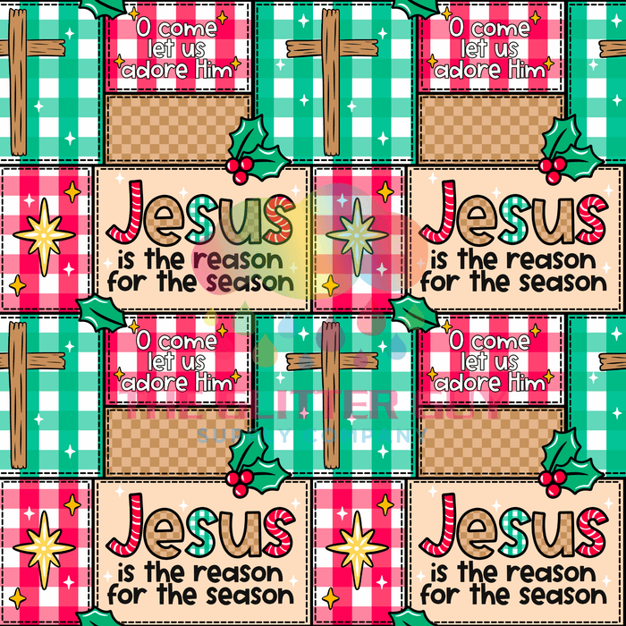 Printed Vinyl - Jesus Is The Reason Red | Printed Vinyl from The Glitter Guy