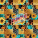 Printed Vinyl - Leopard Sunflower Turquoise | Printed Vinyl from The Glitter Guy