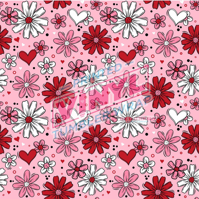 Printed Vinyl - Love Flowers | Printed Vinyl from The Glitter Guy