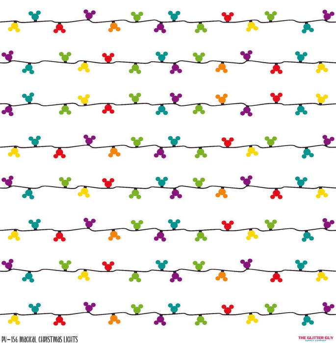 Printed Vinyl - Magical Christmas Lights | Printed Vinyl from The Glitter Guy