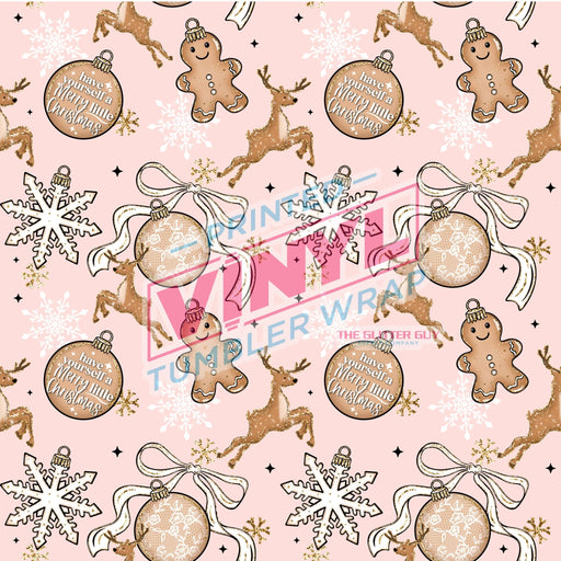 Printed Vinyl - Merry Little Christmas Pink | Printed Vinyl from The Glitter Guy