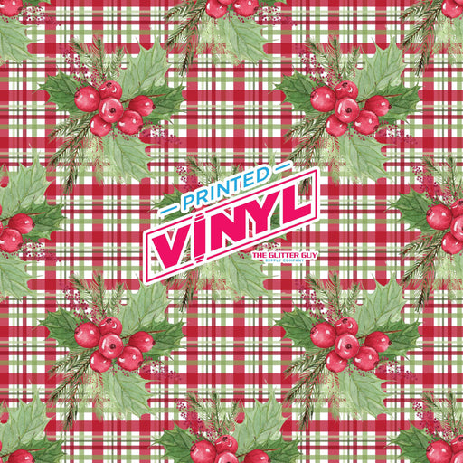 Printed Vinyl - Mistletoe Plaids | Printed Vinyl from The Glitter Guy