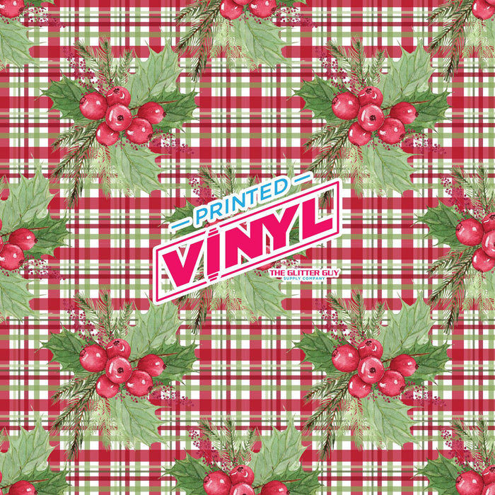 Printed Vinyl - Mistletoe Plaids | Printed Vinyl from The Glitter Guy