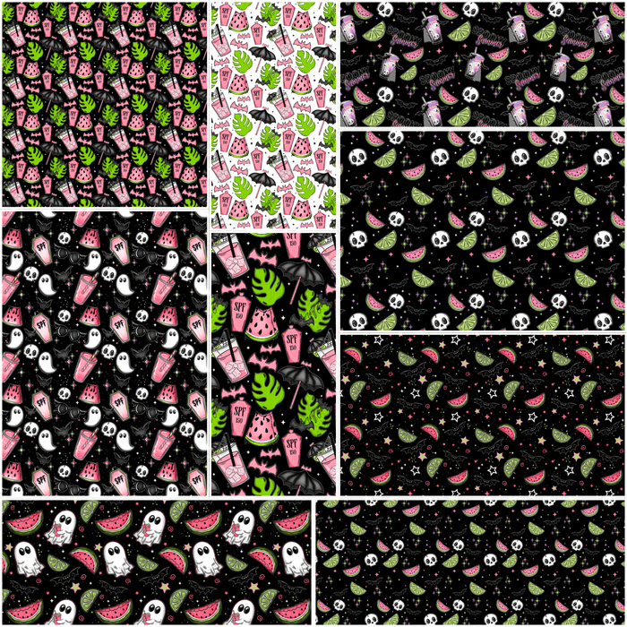 Printed Vinyl Mixed Blocks - Spooky Summer | Printed Vinyl from The Glitter Guy