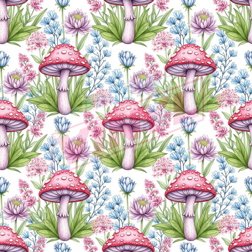 Printed Vinyl - Mushroom Garden | Printed Vinyl from The Glitter Guy