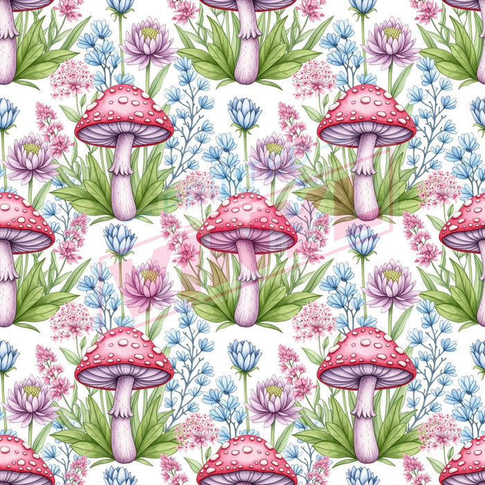 Printed Vinyl - Mushroom Garden | Printed Vinyl from The Glitter Guy