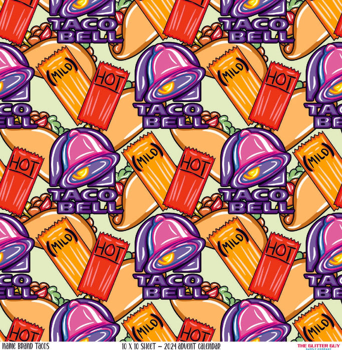 Printed Vinyl - Name Brand Tacos - Limited | Printed Vinyl from The Glitter Guy